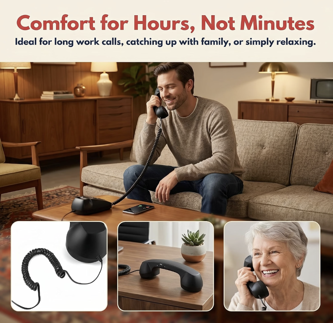 RingBack Retro Phone Handset